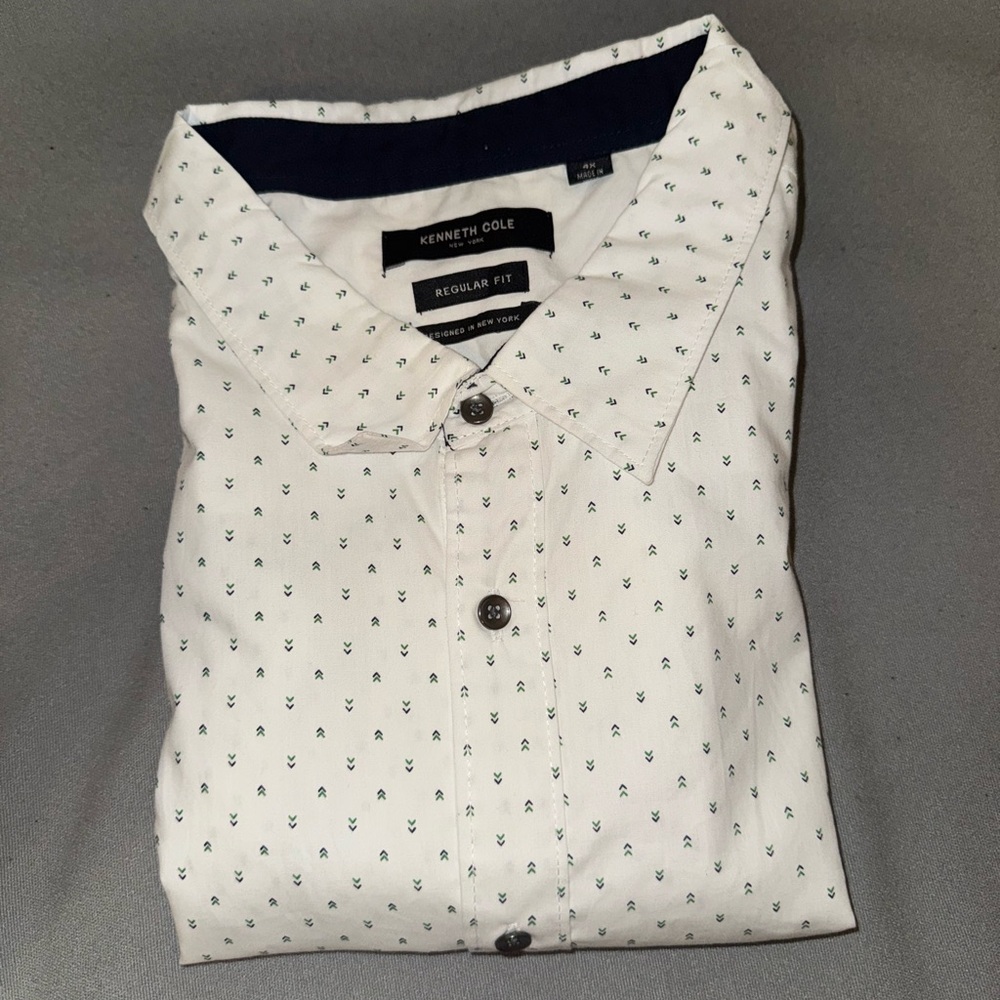 Men's + Kenneth Cole + Dress shirt + Size 4XL + New With Tags + Big and Tall